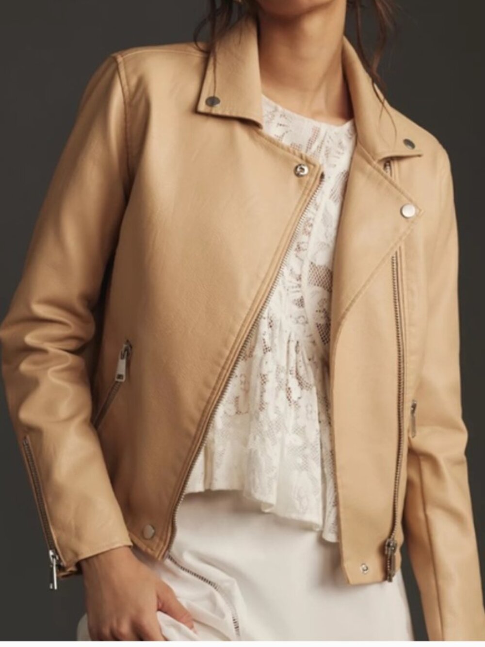 Anthroplogie Saige Faux Leather Jacket